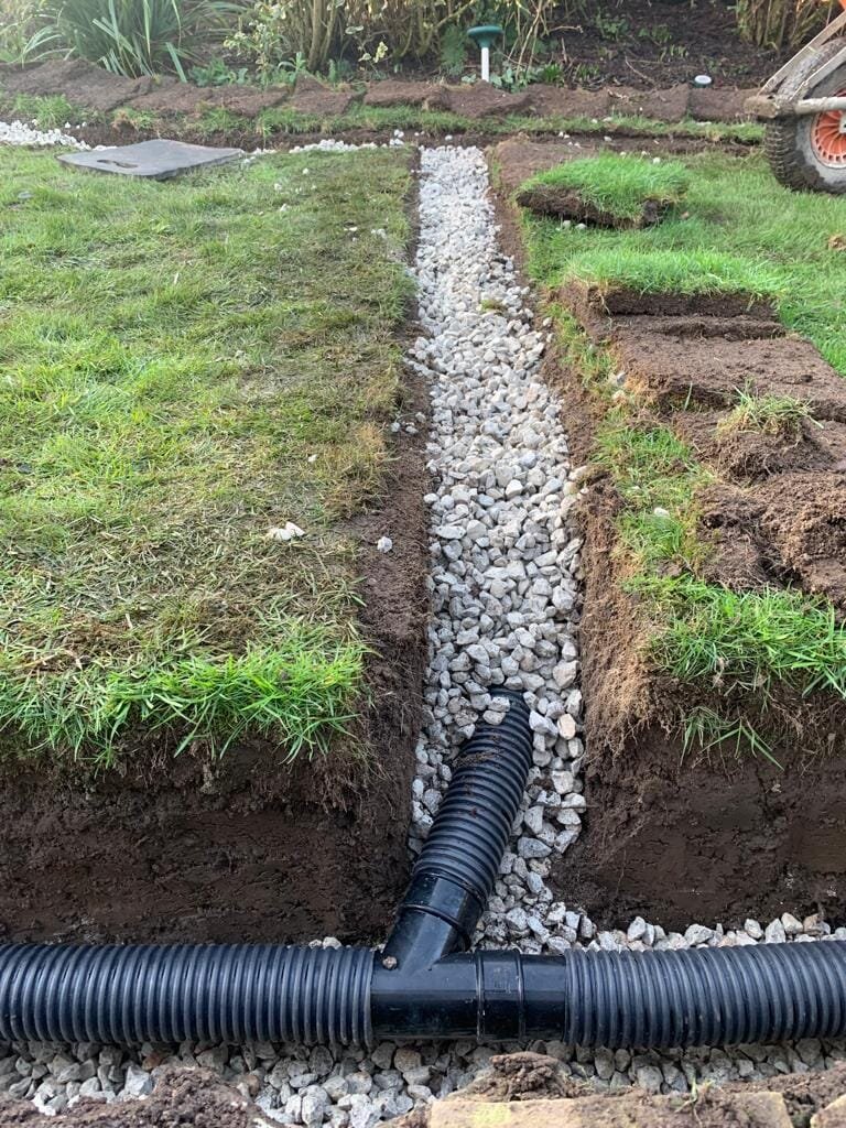 Garden land drain company Liverpool
